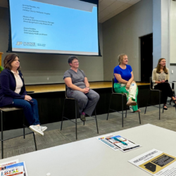 Food, Insure: Local Stories & Solutions Speakers: Melissa Foist, Greensburg Community Bread of Life Director, Dr. Jennifer Fletcher, Diana Robbins Greensburg Meals on Wheels Director, and Catherine Niese, Purdue Extension Nutrition Education Program Community Wellness Coordinator