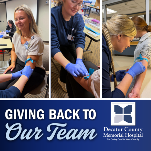 Collage of various women receiving or giving a blood draw