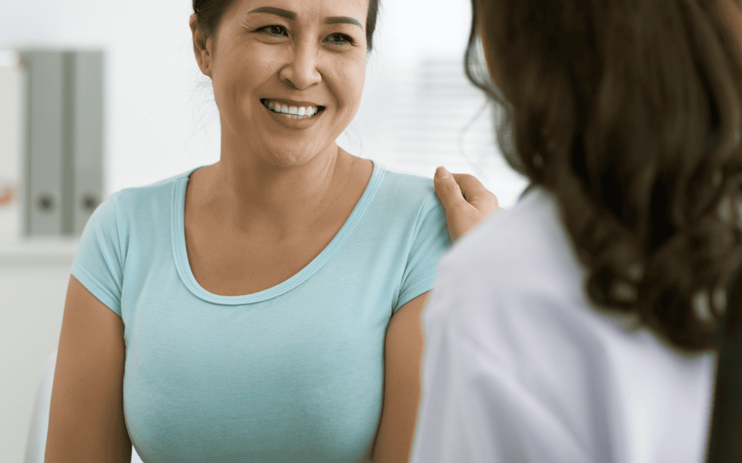 Woman speaking with her provider