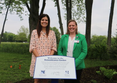 Luke O'Mara Foundation Director, Amy O'Mara with Hospital Foundation of Decatur County Director, Mandy Lohrum