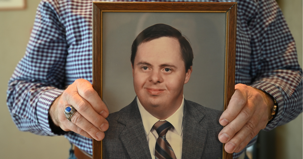 Trent Jones' Photo Held by Brother, Brian